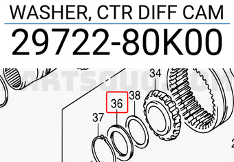 Suzuki 2972280K00 WASHER, CTR DIFF CAM