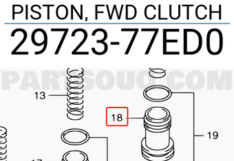 Suzuki 2972377ED0 PISTON, FWD CLUTCH