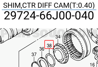 Suzuki 2972466J00040 SHIM,CTR DIFF CAM(T:0.40)
