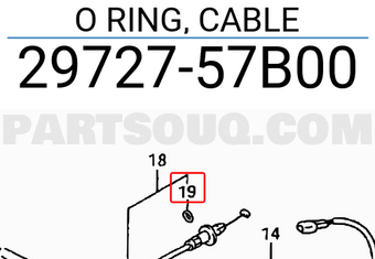 Suzuki 2972757B00 O RING, CABLE