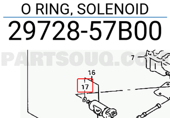 Suzuki 2972857B00 O RING, SOLENOID