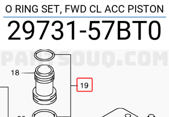 Suzuki 2973157BT0 O RING SET, FWD CL ACC PISTON