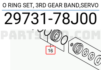 Suzuki 2973178J00 O RING SET, 3RD GEAR BAND,SERVO