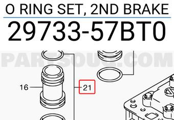 Suzuki 2973357BT0 O RING SET, 2ND BRAKE