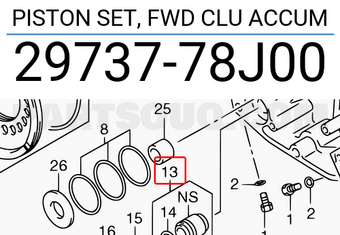 Suzuki 2973778J00 PISTON SET, FWD CLU ACCUM