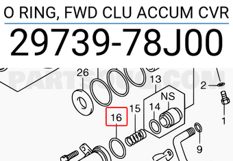 Suzuki 2973978J00 O RING, FWD CLU ACCUM CVR