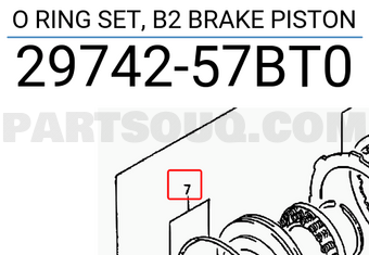 Suzuki 2974257BT0 O RING SET, B2 BRAKE PISTON