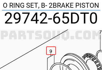 Suzuki 2974265DT0 O RING SET, B- 2BRAKE PISTON