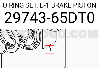 Suzuki 2974365DT0 O RING SET, B-1 BRAKE PISTON