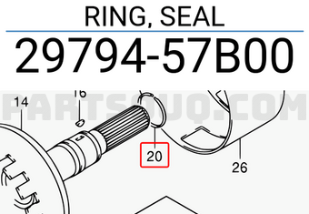 Suzuki 2979457B00 RING, SEAL
