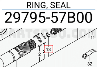 Suzuki 2979557B00 RING, SEAL