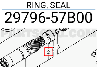 Suzuki 2979657B00 RING, SEAL
