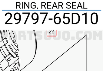 Suzuki 2979765D10 RING, REAR SEAL