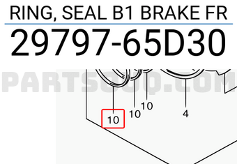 Suzuki 2979765D30 RING, SEAL B1 BRAKE FR