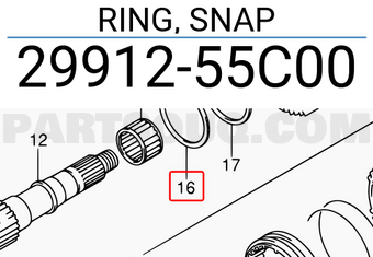 Suzuki 2991255C00 RING, SNAP