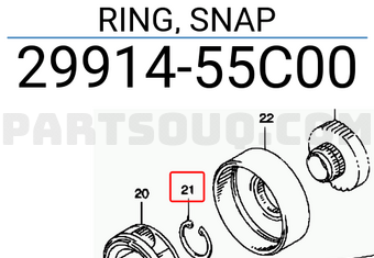 Suzuki 2991455C00 RING, SNAP