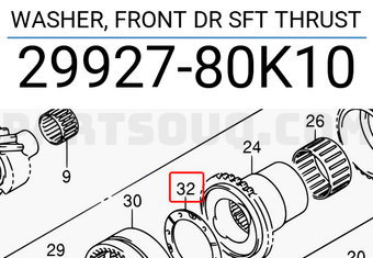 Suzuki 2992780K10 WASHER, FRONT DR SFT THRUST