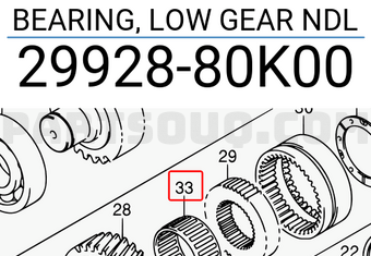 Suzuki 2992880K00 BEARING, LOW GEAR NDL