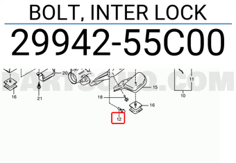 Suzuki 2994255C00 BOLT, INTER LOCK