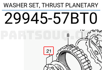 Suzuki 2994557BT0 WASHER SET, THRUST PLANETARY