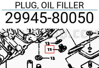Suzuki 2994580050 PLUG, OIL FILLER