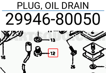 Suzuki 2994680050 PLUG, OIL DRAIN