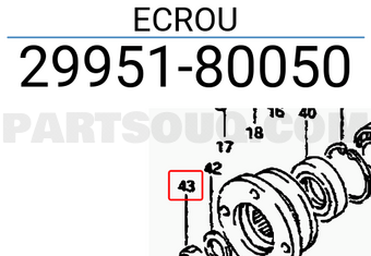 Suzuki 2995180050 ECROU