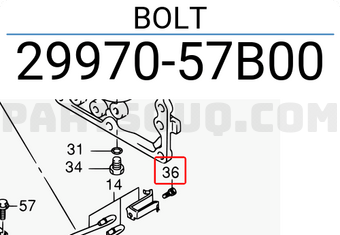 Suzuki 2997057B00 BOLT