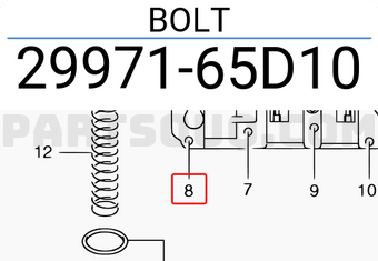 Suzuki 2997165D10 BOLT