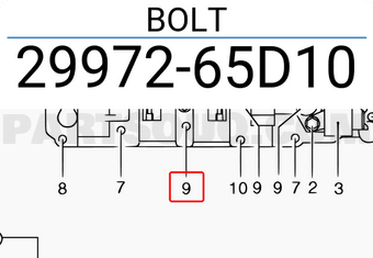 Suzuki 2997265D10 BOLT
