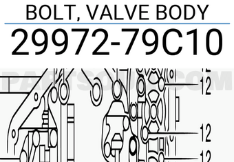 Suzuki 2997279C10 BOLT, VALVE BODY