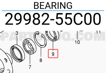 Suzuki 2998255C00 BEARING