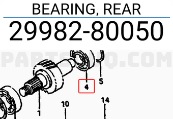 Suzuki 2998280050 BEARING, REAR