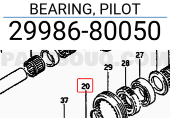 Suzuki 2998680050 BEARING, PILOT