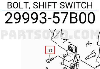 Suzuki 2999357B00 BOLT, SHIFT SWITCH
