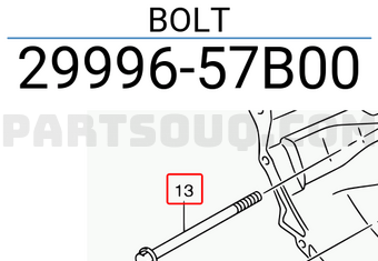 Suzuki 2999657B00 BOLT
