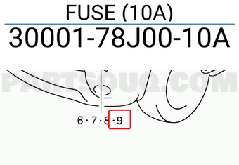 Suzuki 3000178J0010A FUSE (10A)