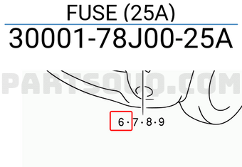 Suzuki 3000178J0025A FUSE (25A)
