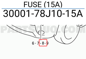 Suzuki 3000178J1015A FUSE (15A)