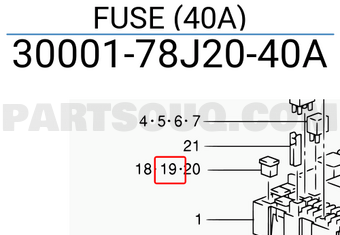 Suzuki 3000178J2040A FUSE (40A)