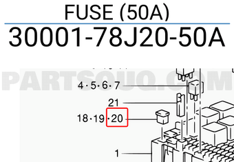 Suzuki 3000178J2050A FUSE (50A)