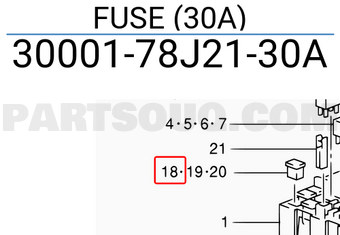 Suzuki 3000178J2130A FUSE (30A)