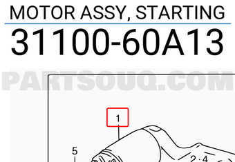 Suzuki 3110060A13 MOTOR ASSY, STARTING