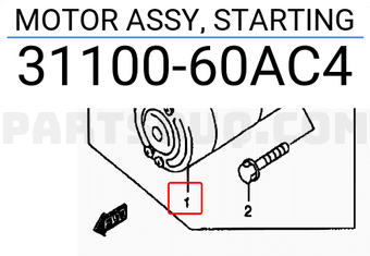 Suzuki 3110060AC4 MOTOR ASSY, STARTING