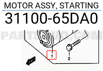 Suzuki 3110065DA0 MOTOR ASSY, STARTING
