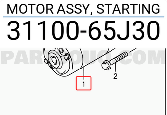 Suzuki 3110065J30 MOTOR ASSY, STARTING