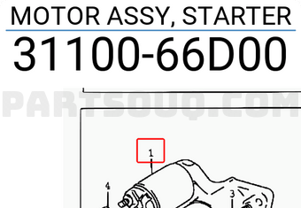 Suzuki 3110066D00 MOTOR ASSY, STARTER