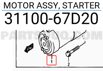 Suzuki 3110067D20 MOTOR ASSY, STARTER