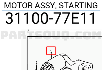 Suzuki 3110077E11 MOTOR ASSY, STARTING