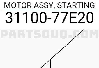 Suzuki 3110077E20 MOTOR ASSY, STARTING